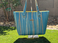 Load image into Gallery viewer, Pre-Order R41 - July 10th - July 24th - Teal Golden Waves Border