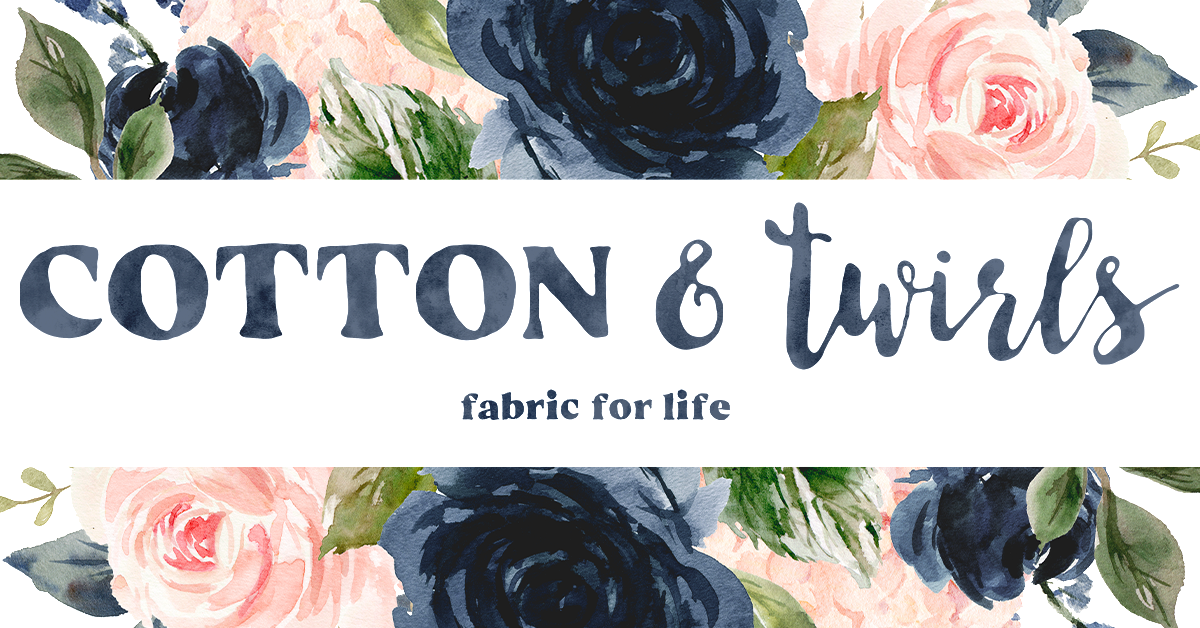 Cotton and Twirls  Custom Digital Printed Fabric Design Pre-Order