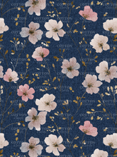 Load image into Gallery viewer, Pre-Order R41 - July 10th - July 24th - Colored Denim Flowers in Dark