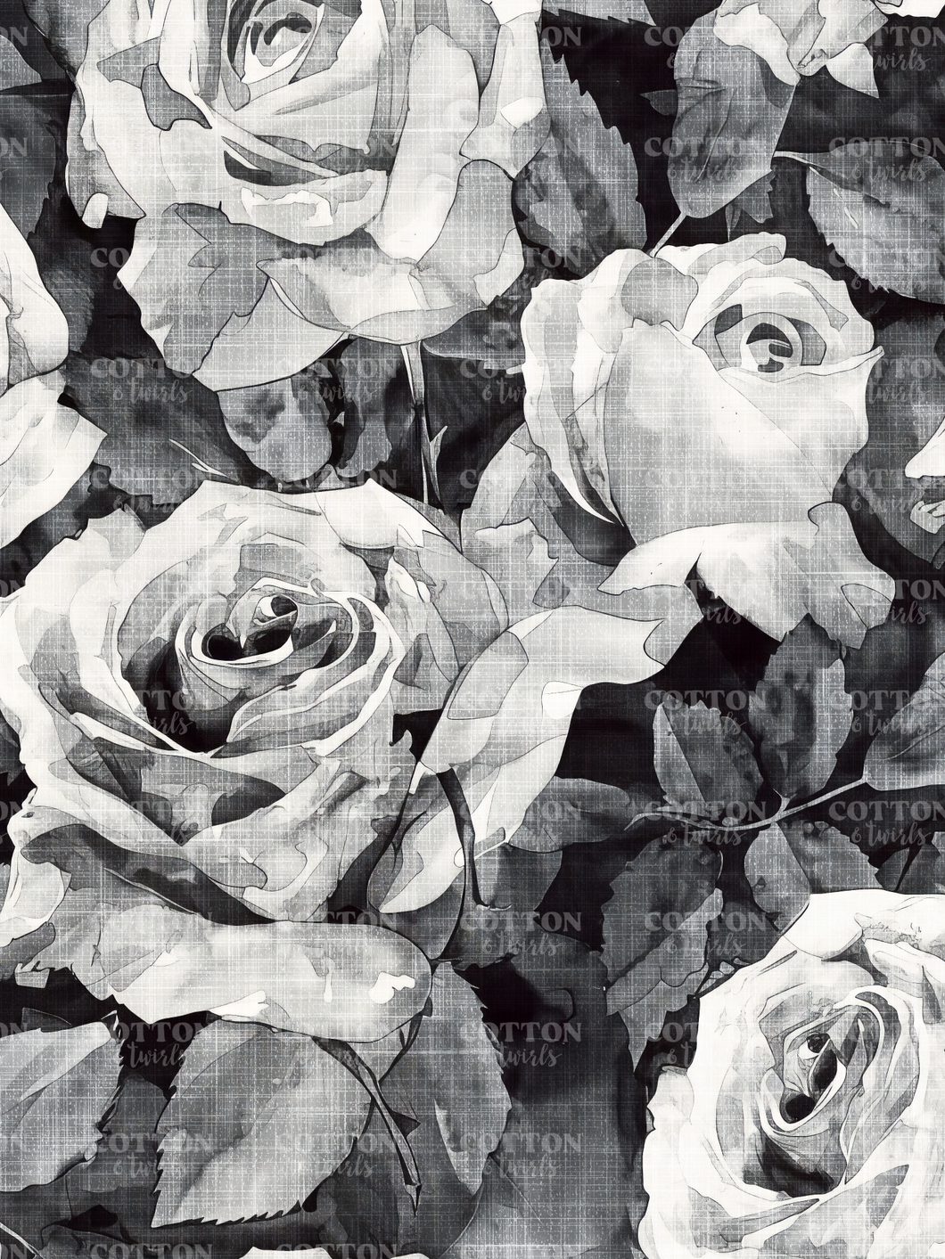 R31 - Monochrome Linen Roses