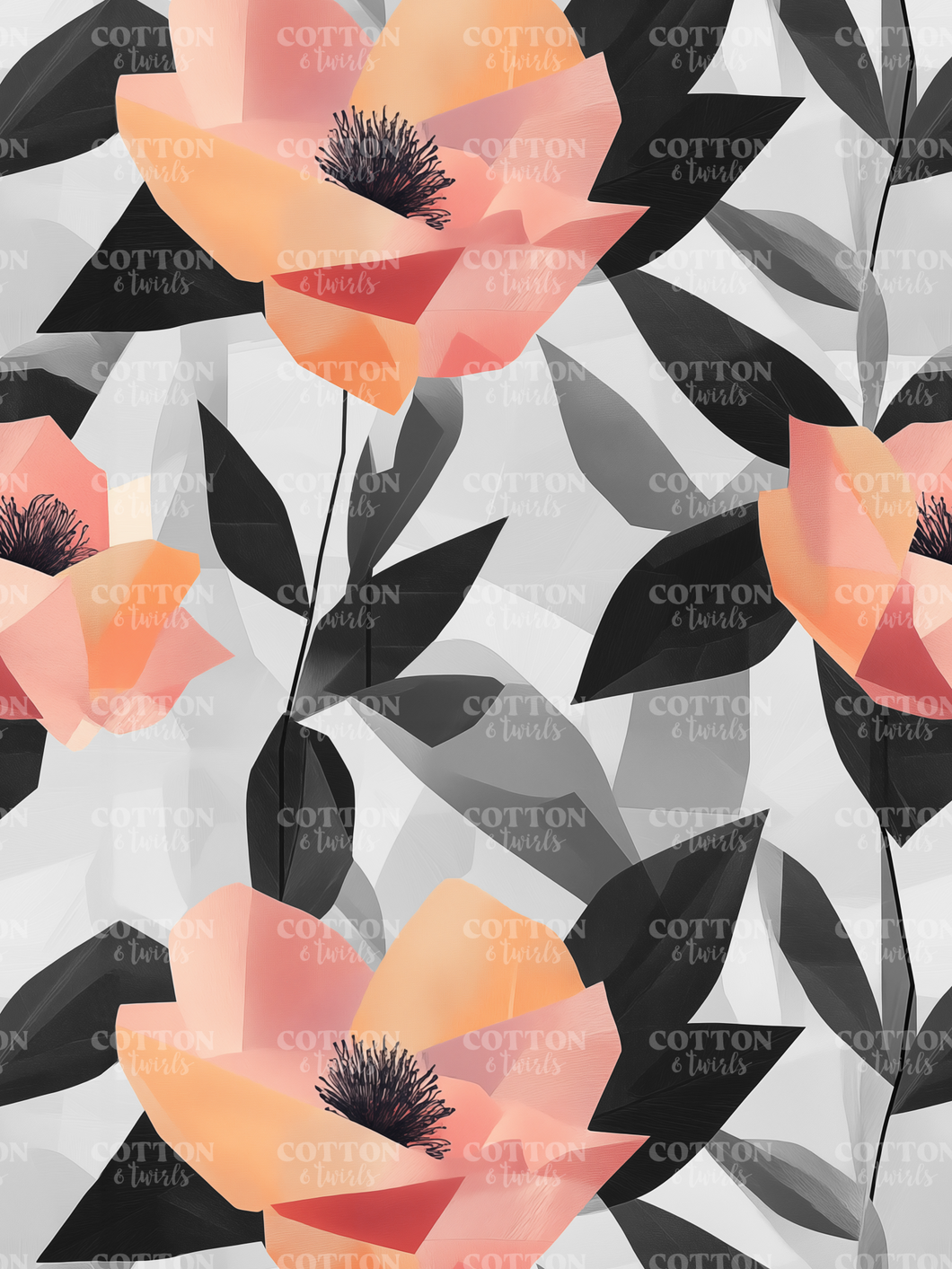 R34 - Patched Floral Black