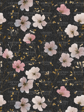 Load image into Gallery viewer, Pre-Order R41 - July 10th - July 24th - Colored Denim Flowers in Black
