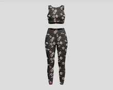 Load image into Gallery viewer, Pre-Order R41 - July 10th - July 24th - Colored Denim Flowers in Black
