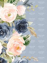 Load image into Gallery viewer, Pre-Order R41 - July 10th - July 24th - Watercolor Floral Border in Sky
